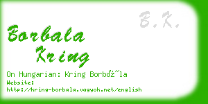 borbala kring business card